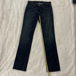 Straight leg 7 for all mankind jeans. Size 27. 34 inch inseam.